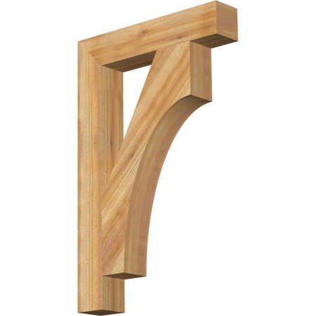 Ekena Millwork Westlake Block Rough Sawn Bracket, Western Red Cedar, 4"W x 22"D x 34"H BKT04X22X34WTL05RWR